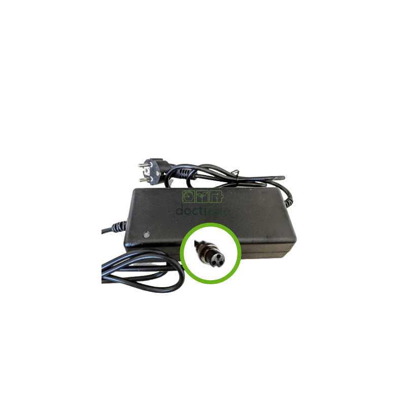 Lithium Ion 48V2A charger for electric bicycle batteries - 18M3P tip