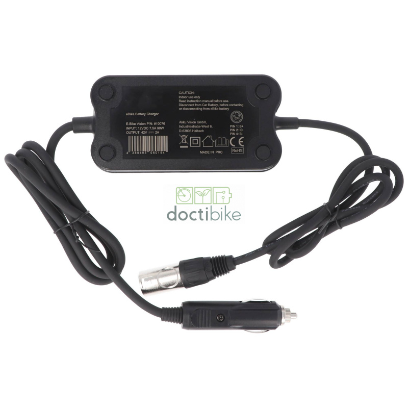 Chargeur de voiture Yamaha PW & son adaptateur