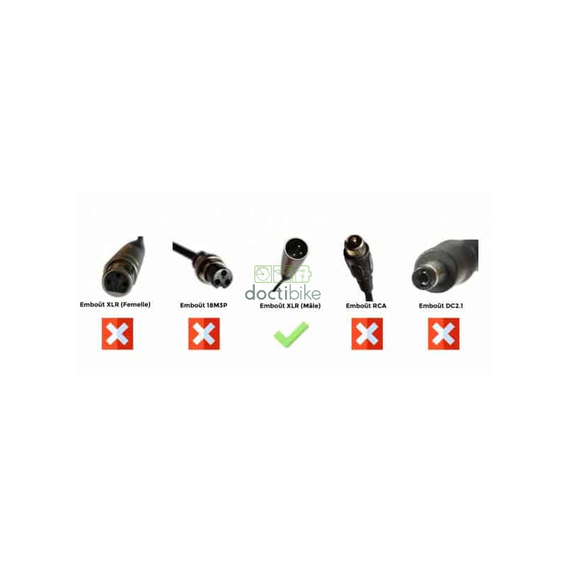 36V2A Lithium-Ionen-Ladegerät für E-Bike-Akkus - XLR-Stecker