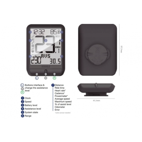 Display Mahle X20 Pulsar One 2,1"