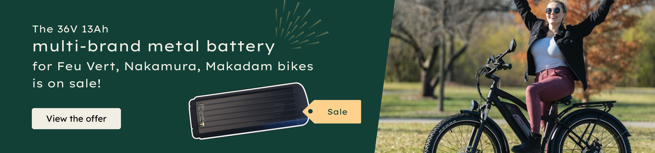 Multi-brand compatible bicycle battery Metal 36V 13Ah - Luggage rack