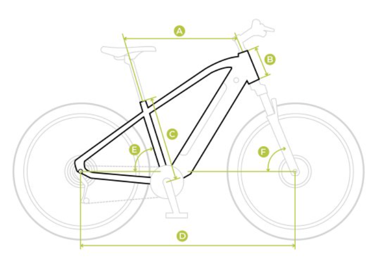 Géométrie du vélo électrique Ecobike X-Cross M